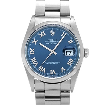 ロレックス デイトジャスト 16200 ブルー メンズ 時計 【中古】【wristwatch】