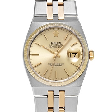 ロレックス オイスタークォーツ デイトジャスト 17013 シャンパン メンズ 時計 【中古】【wristwatch】