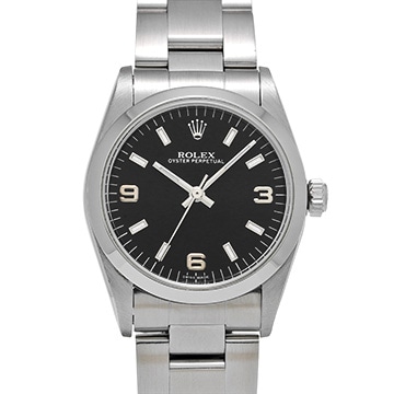 ロレックス オイスターパーペチュアル 77080 ブラック ユニセックス 時計 【中古】【wristwatch】