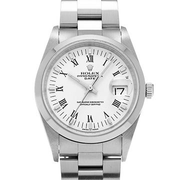 ロレックス オイスターパーペチュアル デイト 15200 ホワイト メンズ 時計 【中古】【wristwatch】