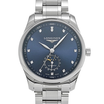 ロンジン マスターコレクション ウォッチメイキング トラディション L2.909.4.97.6 ブルー/ダイヤモンド メンズ 時計 【中古】【wristwatch】