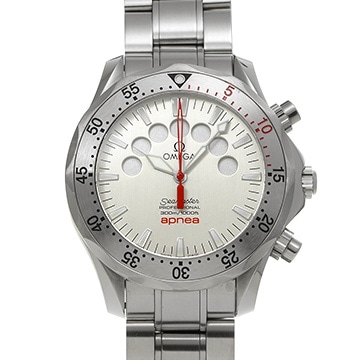 オメガ シーマスター 300 アプネア ジャック・マイヨール 2595.30 シルバー メンズ 時計 【中古】【wristwatch】