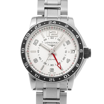 ロンジン スポーツ アドミラル GMT L3.668.4.76.6 シルバー メンズ 時計 【中古】【wristwatch】