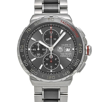 タグ ホイヤー フォーミュラ1 キャリバー16 クロノグラフ CAU2011.BA0873 グレー/ブラック メンズ 時計 【中古】【wristwatch】
