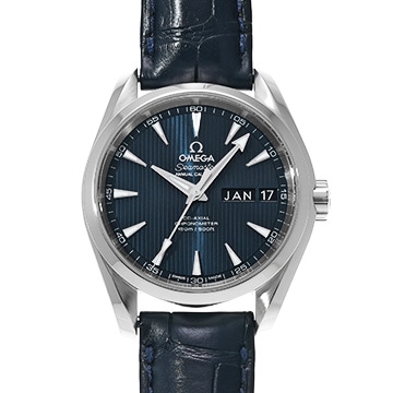 オメガ シーマスター アクアテラ コーアクシャル アニュアルカレンダー 231.13.39.22.03.001 ブルー メンズ 時計 【中古】【wristwatch】