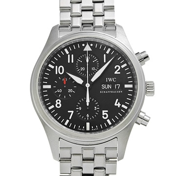 IWC パイロットウォッチ クロノグラフ IW371704 ブラック メンズ 時計 【中古】【wristwatch】