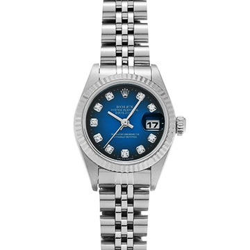 ロレックス デイトジャスト 79174G ブルー・グラデーション/ダイヤモンド レディース 時計 【中古】【wristwatch】