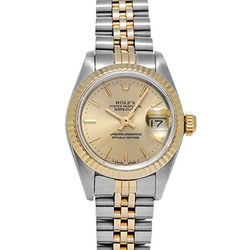 ロレックス デイトジャスト 69173 シャンパン レディース 時計 【中古】【wristwatch】