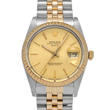 ロレックス オイスターパーペチュアル デイト 15053 シャンパン メンズ 時計 【中古】【wristwatch】