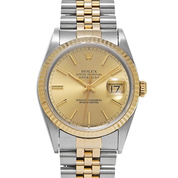 ロレックス デイトジャスト 16233 シャンパン メンズ 時計 【中古】【wristwatch】