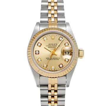 ロレックス デイトジャスト 69173G シャンパン/ダイヤモンド レディース 時計 【中古】【wristwatch】