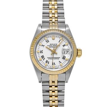 ロレックス デイトジャスト 69173 ホワイト レディース 時計 【中古】【wristwatch】