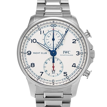 IWC ポルトギーゼ ヨットクラブ クロノグラフ IW390702 シルバーメッキ メンズ 時計 【中古】【wristwatch】