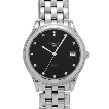 ロンジン フラッグシップ L4.774.4.57.6 ブラック/ダイヤモンド メンズ 時計 【中古】【wristwatch】