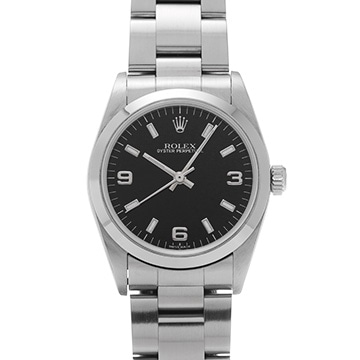 ロレックス オイスターパーペチュアル 77080 ブラック ユニセックス 時計 【中古】【wristwatch】