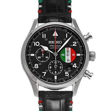 セイコー プレザージュ スタジオジブリ 紅の豚コラボ SARK017 ブラック メンズ 時計 【中古】【wristwatch】