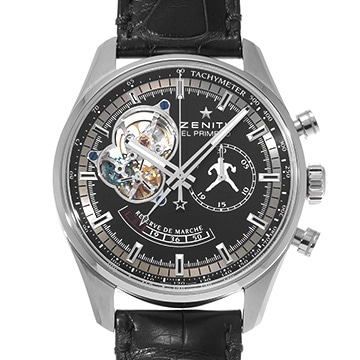 ゼニス クロノマスター エル・プリメロ オープン 上原浩治 03.20810.4021/27.C496 ブラック メンズ 時計 【中古】【wristwatch】