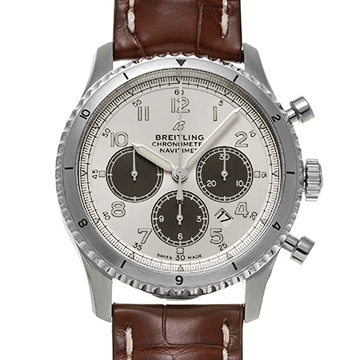 ブライトリング ナビタイマー 8 アビエーター B01 クロノグラフ 43 AB01171A1G1P1  シルバー/グレー メンズ 時計 【中古】【wristwatch】