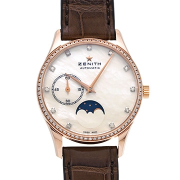 ゼニス ウルトラシン ムーンフェイズ 22.2310.692/81.C709 ホワイトシェル/ダイヤモンド レディース 時計 【中古】【wristwatch】