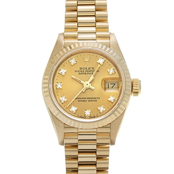 ロレックス デイトジャスト 69178G シャンパン/ダイヤモンド レディース 時計 【中古】【wristwatch】