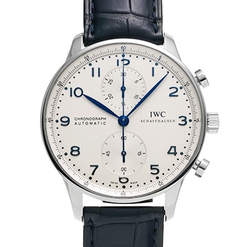 IWC ポルトギーゼ クロノグラフ IW371446 シルバー メンズ 時計 【中古】【wristwatch】