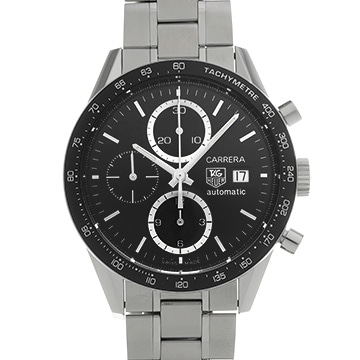 タグ ホイヤー ニューカレラ タキメーター クロノグラフ CV2010.BA0794 ブラック メンズ 時計 【中古】【wristwatch】