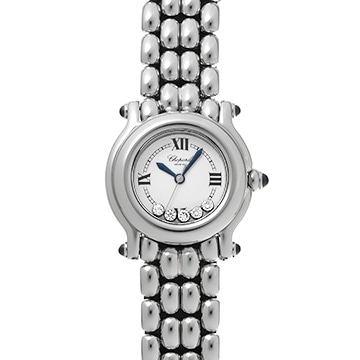 ショパール ハッピースポーツ 27/8250-23 ホワイト/ダイヤモンド レディース 時計 【中古】【wristwatch】