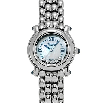 ショパール ハッピースポーツ 27/8250-23 ホワイトシェル/ダイヤモンド レディース 時計 【中古】【wristwatch】