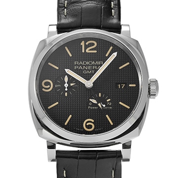 パネライ ラジオミール 1940 3デイズ GMT パワーリザーブ PAM00628 ブラック メンズ 時計 【中古】【wristwatch】