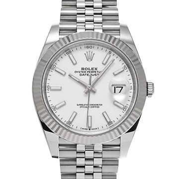 ロレックス デイトジャスト 41 126334 ホワイト メンズ 時計 【中古】【wristwatch】