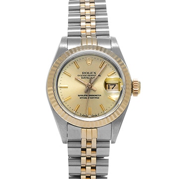 ロレックス デイトジャスト 69173 シャンパン レディース 時計 【中古】【wristwatch】