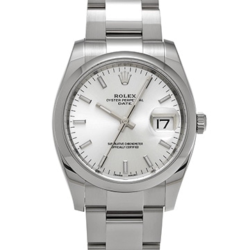 ロレックス オイスターパーペチュアル デイト 115200 シルバー メンズ 時計 【中古】【wristwatch】