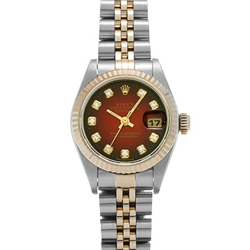 ロレックス デイトジャスト 79173G チェリー・グラデーション/ダイヤモンド レディース 時計 【中古】【wristwatch】