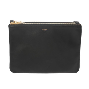 セリーヌ トリオ スモール ブラック 165113ETA.38NO レザー ユニセックス バッグ 【中古】【bag】