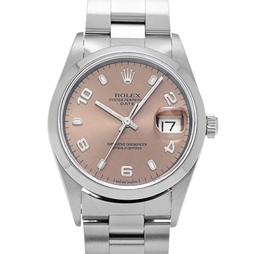 ロレックス オイスターパーペチュアル デイト 15200 ピンク メンズ 時計 【中古】【wristwatch】