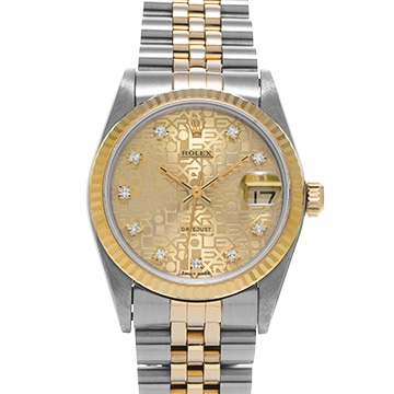 ロレックス デイトジャスト 68273G シャンパンコンピュータ/ダイヤモンド ユニセックス 時計 【中古】【wristwatch】