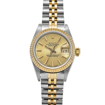 ロレックス デイトジャスト 69173 シャンパン レディース 時計 【中古】【wristwatch】