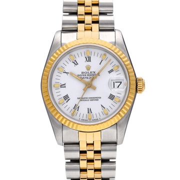 ロレックス デイトジャスト 68273 ホワイト ユニセックス 時計 【中古】【wristwatch】