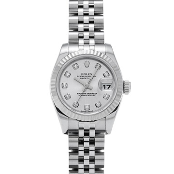 ロレックス デイトジャスト 179174G シルバー/ダイヤモンド レディース 時計 【中古】【wristwatch】
