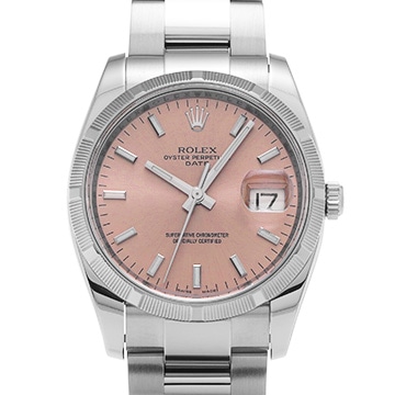 ロレックス オイスターパーペチュアル デイト 115210 ピンク メンズ 時計 【中古】【wristwatch】