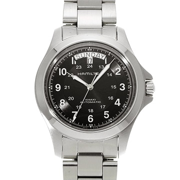ハミルトン カーキ フィールド キング オート H64455133 ブラック メンズ 時計 【中古】【wristwatch】