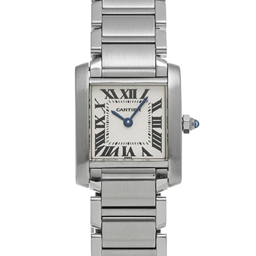カルティエ タンクフランセーズ SM W51008Q3 シルバー レディース 時計 【中古】【wristwatch】