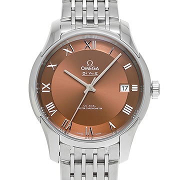 オメガ デ・ヴィル アワービジョン 433.10.41.21.10.001 ブラウン メンズ 時計 【中古】【wristwatch】