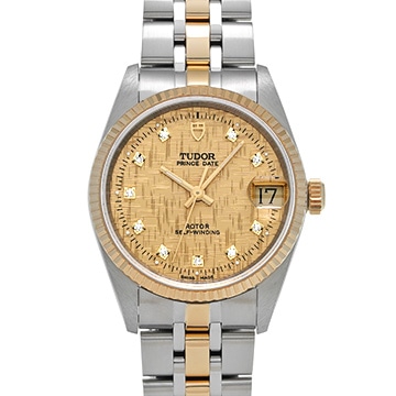 チューダー / チュードル プリンス デイト 72033G シャンパンモザイク/ダイヤモンド ユニセックス 時計 【中古】【wristwatch】