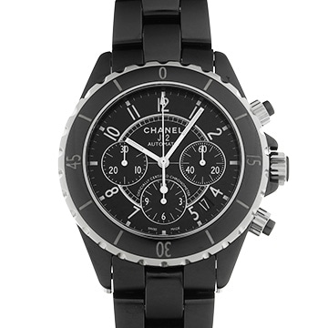 シャネル J12 クロノグラフ 41MM H0940 ブラックラッカー メンズ 時計 【中古】【wristwatch】