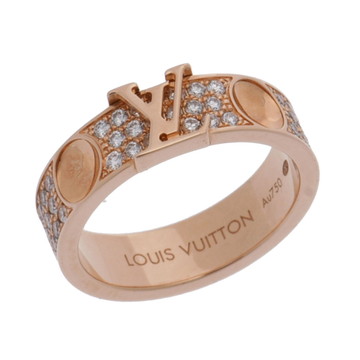 ルイ ヴィトン バーグアンプラント リング #50 フルパヴェ ゴールド Q9P27D K18ピンクゴールド PG レディース ジュエリー 【中古】【jewelry】