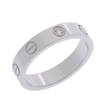 カルティエ ミニラブリング 1PD #50 シルバー CRB4050550 K18ホワイトゴールド WG レディース ジュエリー 【中古】【jewelry】