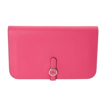 エルメス ドゴン GM ローズメキシコ エバーカラー レディース 財布 【中古】【purse】