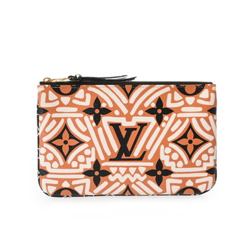 ルイ ヴィトン LVクラフティ ポシェットドゥーブルジップ クレーム/カラメル M69203 モノグラムジャイアント レディース バッグ 【中古】【bag】