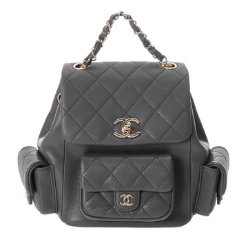 シャネル マトラッセ バックパック グレー AS4398 グレインドカーフスキン レディース バッグ 【中古】【bag】